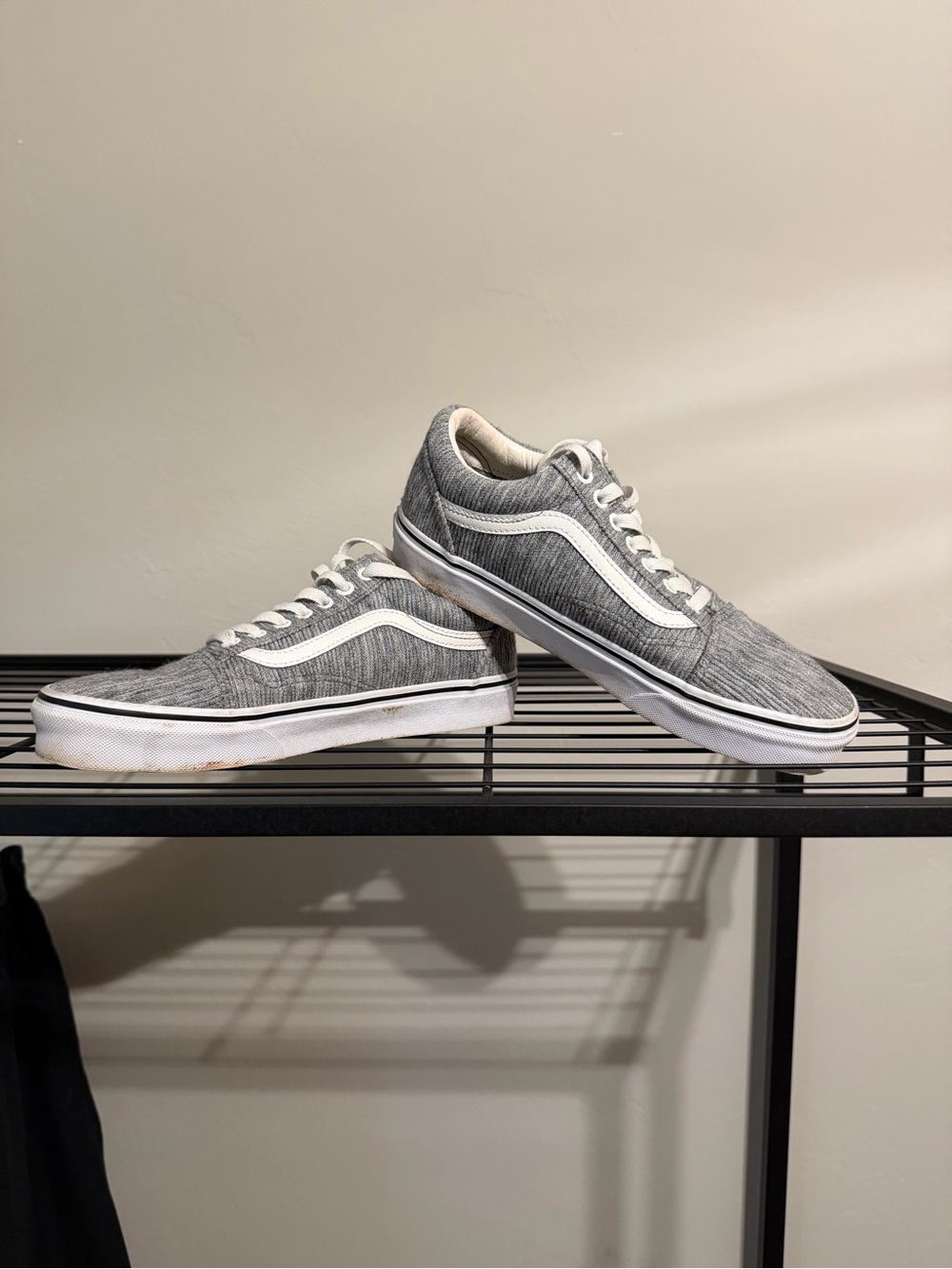 Vans Gray Low-Top Sneakers with White Stripe